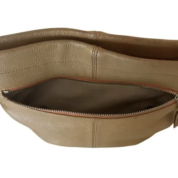 COACH VINTAGE SHOULDER BAG PEBBLED ORANGE LEATHER DUFFLE PURSE - Picture 6 of 16